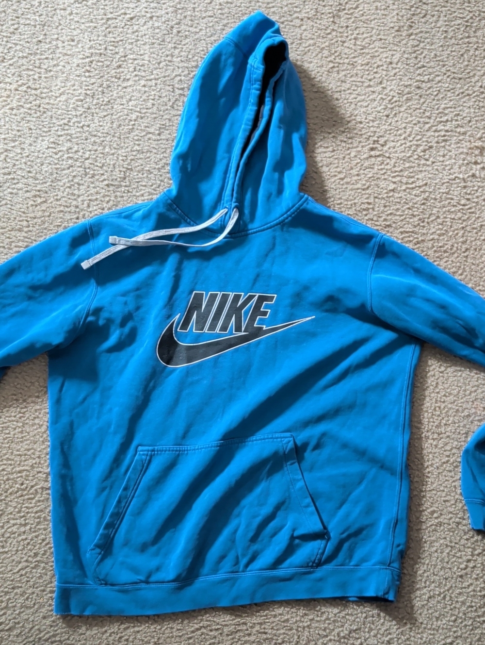 Nike Turquoise Pullover Hoodie with Black Swoosh